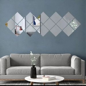 32 Pcs Mirrored Adhesive Wall Decal